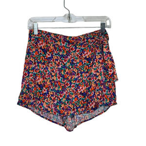 Terranova vibrant floral mini skirt skort size small